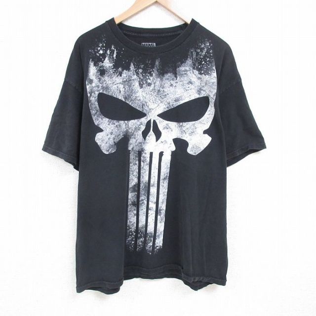 マーベル 半袖Tシャツ パニッシャー ブラック XL | 古着