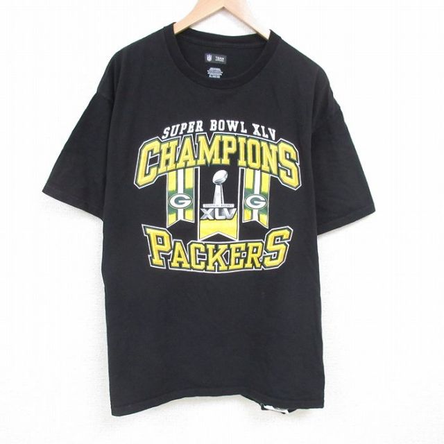 NFL グリーンベイペッカーズ 半袖Tシャツ アメフト ブラック XL | 古着