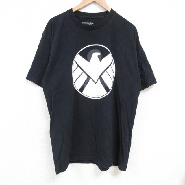マーベル 半袖Tシャツ シールド ブラック XL | 古着