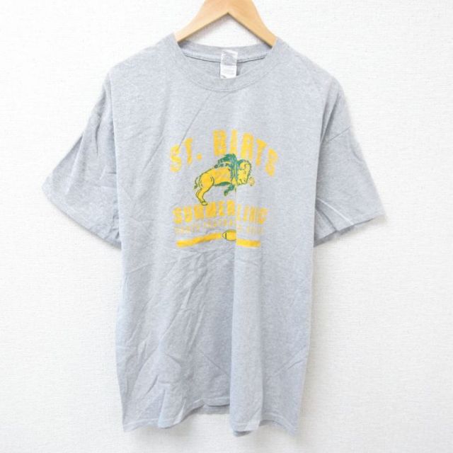 ユースフットボール 半袖Tシャツ グレー XL | 古着