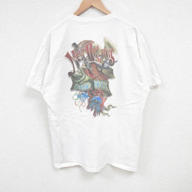 ハードロックカフェ 半袖Tシャツ ニューオリンズ ホワイト XL | 古着