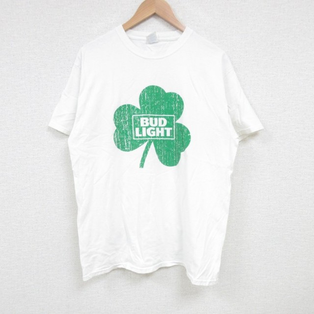 L★古着 半袖 Tシャツ メンズ バドライト コットン クルーネック 白 ホワイト 25jun28 中古