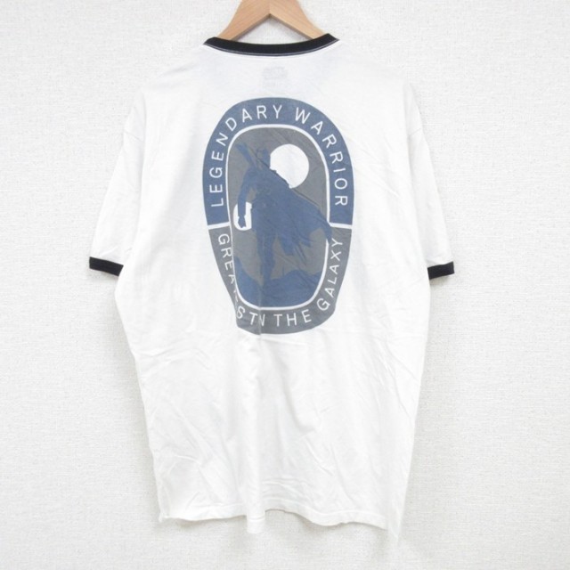 XL★古着 半袖 Tシャツ メンズ スターウォーズ STAR WARS マンダロリアン 大きいサイズ コットン クルーネック 白 ホワイト 25jun28 中古