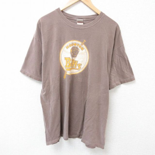 ヒューストン 半袖Tシャツ ブラウン XL | 古着