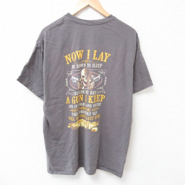 半袖Tシャツ スカル グレー XL | 古着