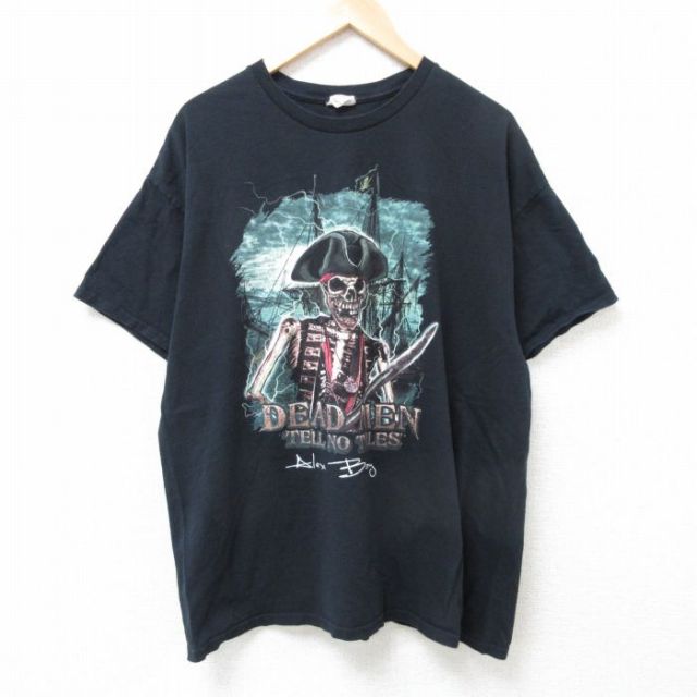 スカルパイレーツ 半袖Tシャツ ブラック XL | 古着