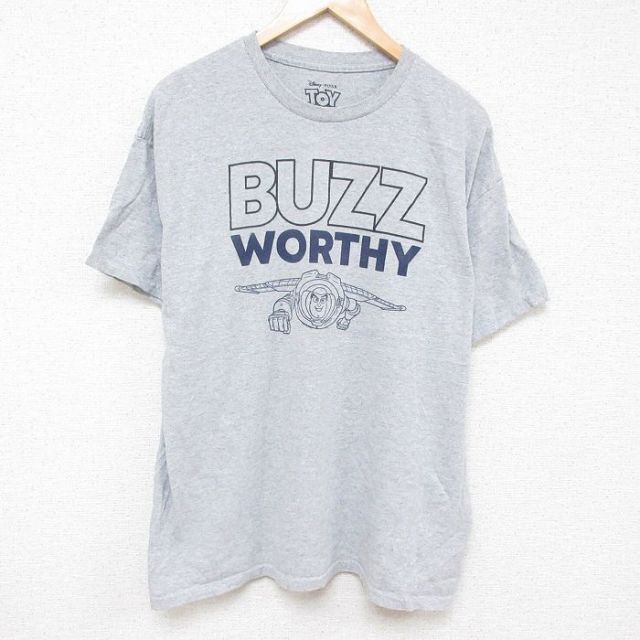 ディズニー 半袖Tシャツ バズ グレー XL | 古着