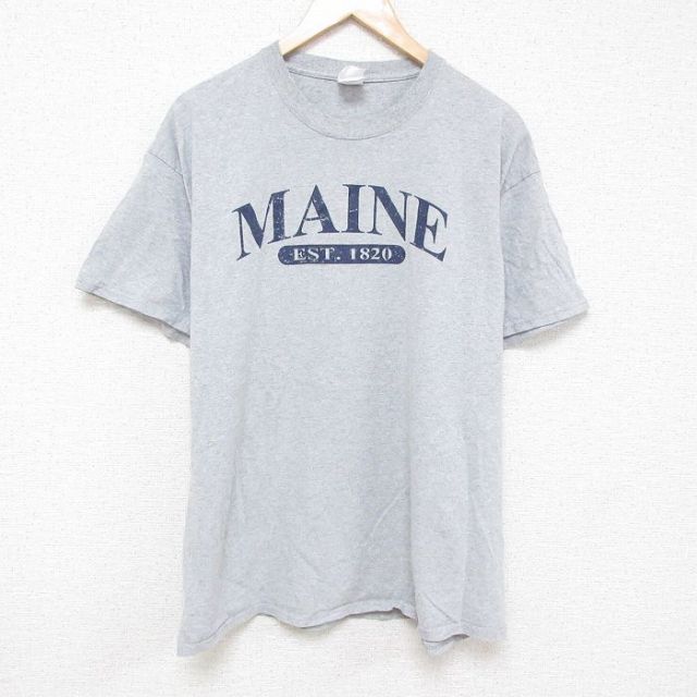 MAINE 半袖Tシャツ グレー XL | 古着