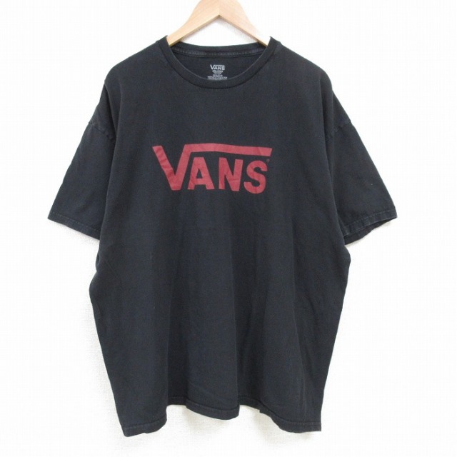 XL★古着 ヘインズ Hanes 半袖 ブランド Tシャツ メンズ ビッグロゴ 大きいサイズ コットン クルーネック 黒 ブラック 25jul05 中古