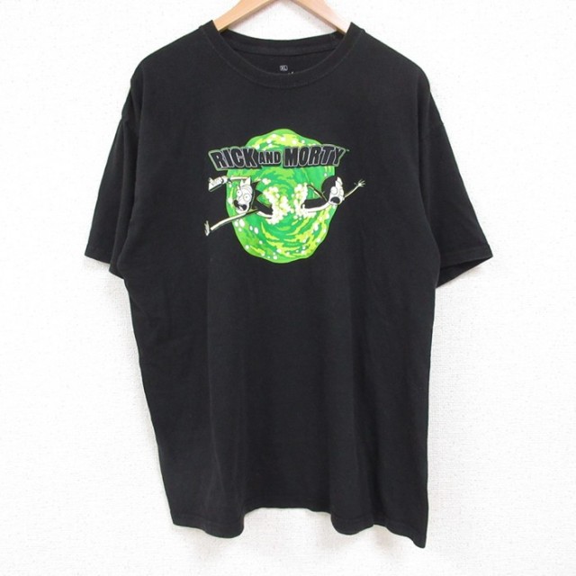リックアンドモーティ 半袖Tシャツ ブラック XL | 古着