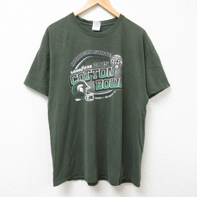 半袖Tシャツ フットボール グリーン XL | 古着