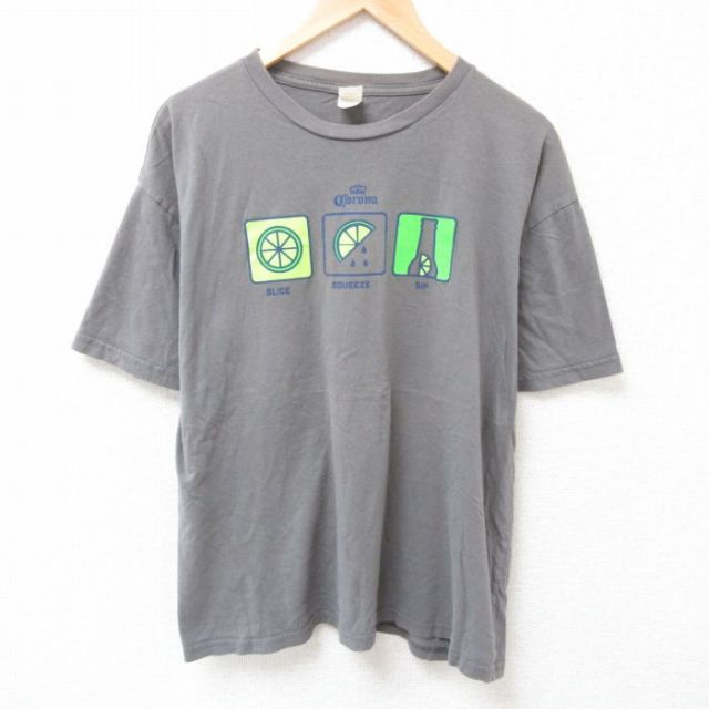 コロナビール 半袖Tシャツ グレー XL | 古着