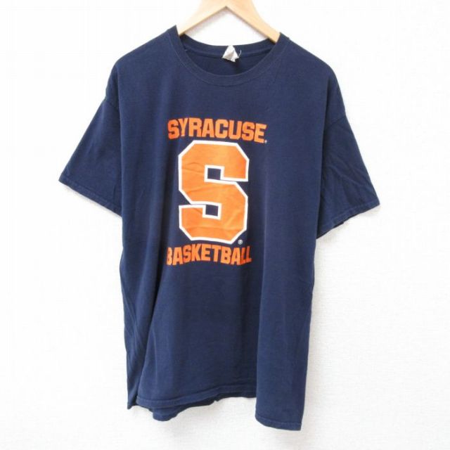 フルーツオブザルーム 半袖Tシャツ シラキュース ネイビー XL | 古着