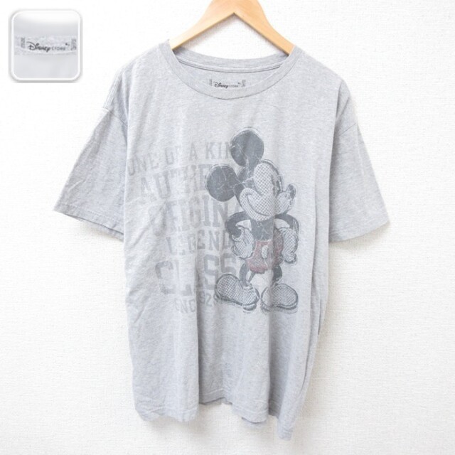 【50%OFF】ディズニー 半袖Tシャツ ミッキー グレー XL | 古着