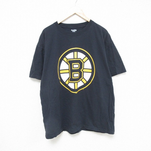 【50%OFF】NHL ボストンブルーインズ 半袖Tシャツ ミランルチッチ ブラック XL | 古着