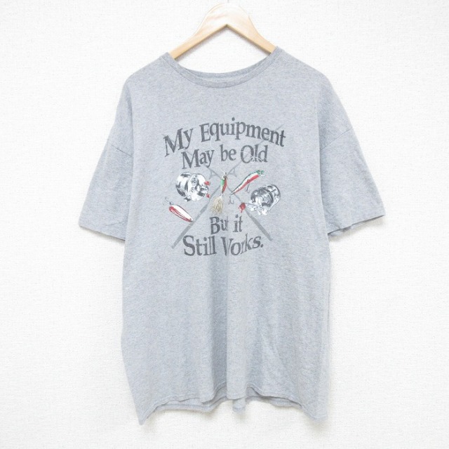 半袖Tシャツ ルアー グレー XL | 古着