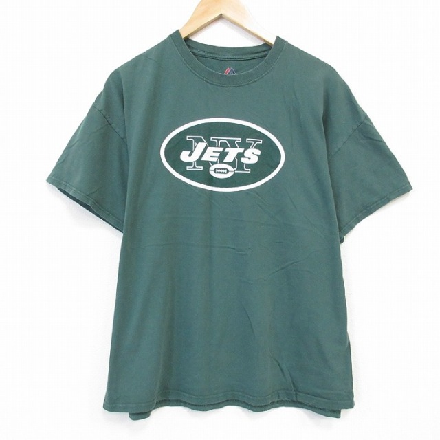 マジェスティック 半袖Tシャツ ニューヨークジェッツ グリーン XL | 古着