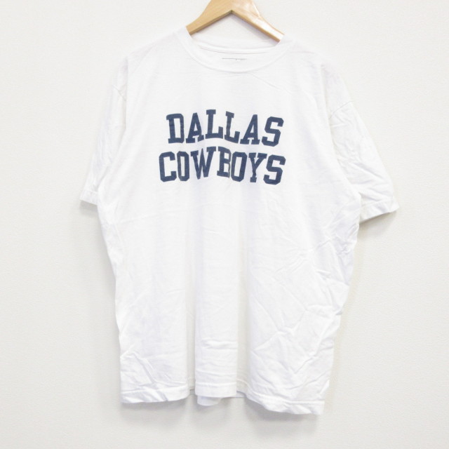 XL★古着 半袖 Tシャツ メンズ NFL ダラスカウボーイズ コットン クルーネック 白 ホワイト アメフト スーパーボウル 25jul19 中古