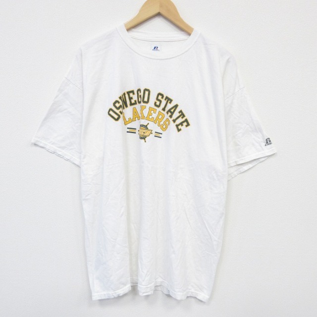 ラッセル 半袖Tシャツ OSWEGO ホワイト XL | 古着