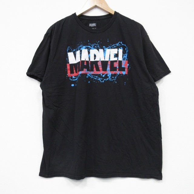 古着通販 L☆古着 半袖 Tシャツ メンズ コットン クルーネック 黒