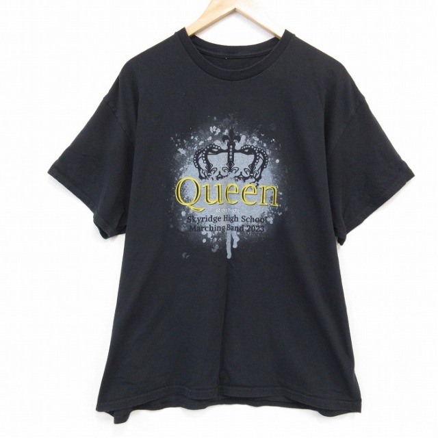 クィーン 半袖Tシャツ 企業広告 ブラック XL | 古着