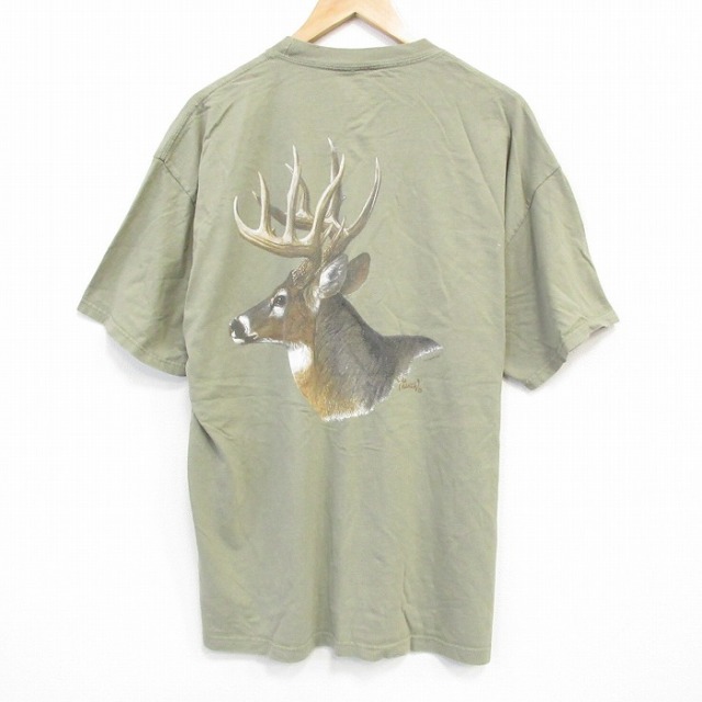 半袖Tシャツ シカ グリーン XL | 古着