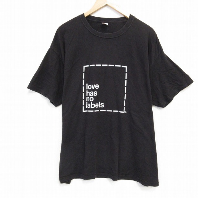 ヘインズ 半袖Tシャツ love ブラック XL | 古着