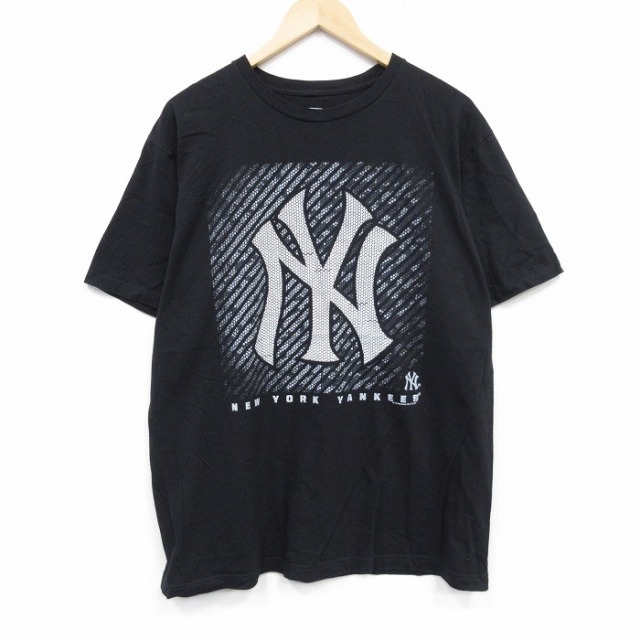 MLB ニューヨークヤンキース 半袖Tシャツ ブラック XL | 古着