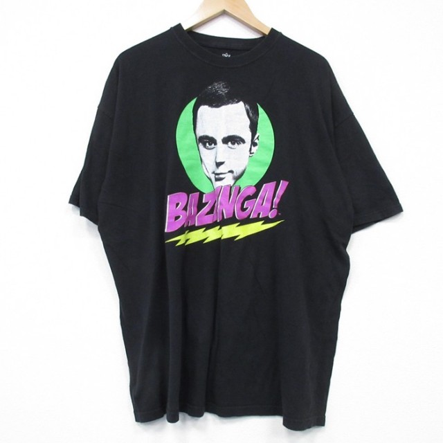 XL★古着 リップルジャンクション 半袖 Tシャツ メンズ ドラマ ビッグバンセオリー 大きいサイズ コットン クルーネック 黒 ブラック 25jul25 中古