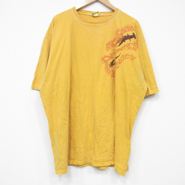 Crazy Shirts 半袖Tシャツ サメ イエロー XL | 古着
