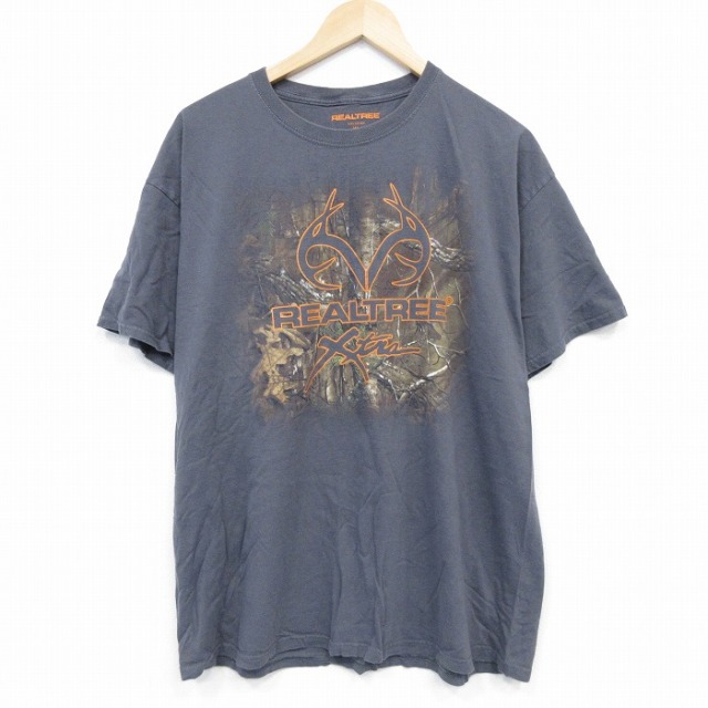 リアルツリー 半袖Tシャツ グレー XL | 古着