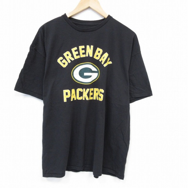 NFL グリーンベイペッカーズ 半袖Tシャツ アメフト ブラック XL | 古着
