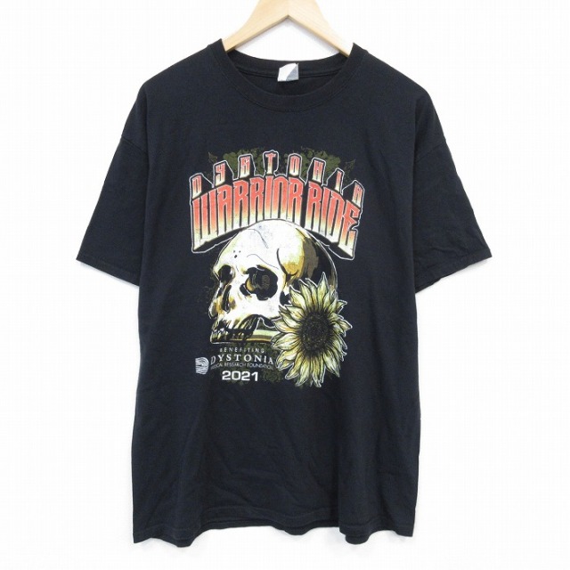 半袖Tシャツ スカル ブラック XL | 古着
