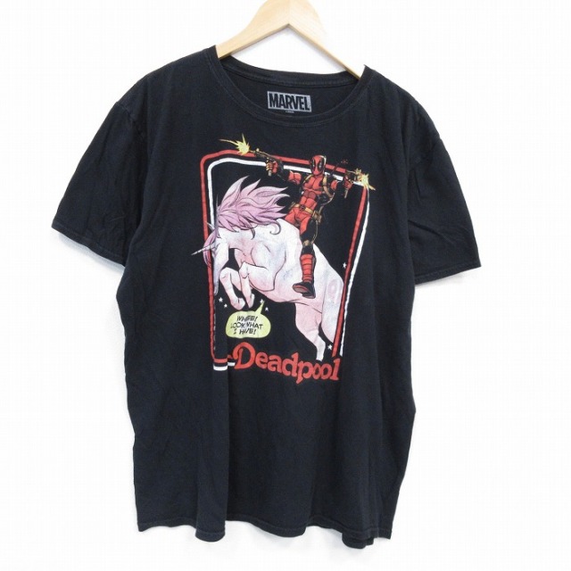 半袖Tシャツ デッドプール ブラック XL | 古着