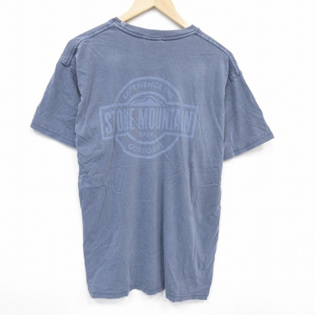 XL★古着 半袖 Tシャツ メンズ ストーンマウンテン コットン クルーネック グレー 25jul29 中古
