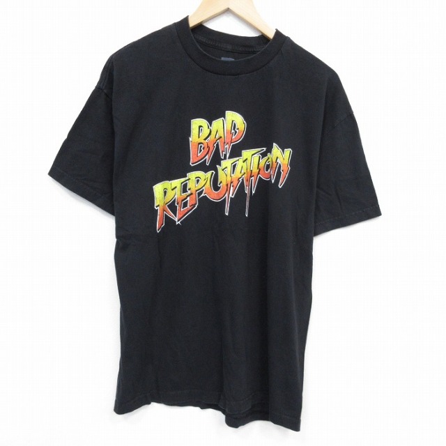 XL★古着 半袖 Tシャツ メンズ ワールドプロレスリング ロンダラウジーコットン クルーネック 黒 ブラック 25jul29 中古