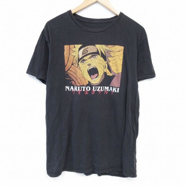 半袖Tシャツ うずまきナルト ブラック XL | 古着