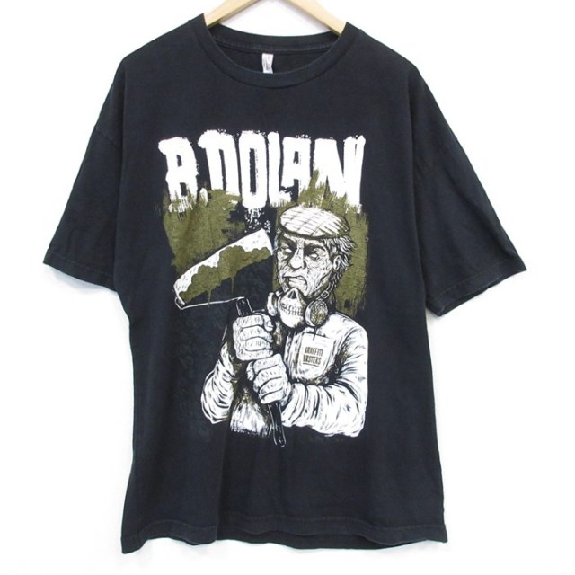 XL★古着 半袖 ピップ ホップ Tシャツ メンズ B.DOLAN 大きいサイズ コットン クルーネック 黒 ブラック 25jul31 中古
