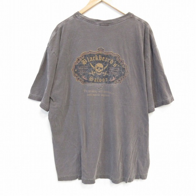 スカルパイレーツ 半袖Tシャツ ブラウン XL | 古着