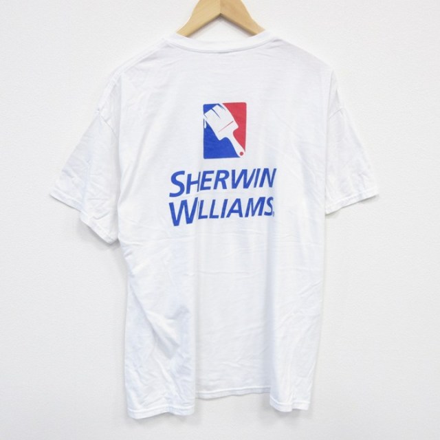 XL★古着 半袖 Tシャツ メンズ シャーウィンウィリアムズ クルーネック 白 ホワイト 25aug02 中古