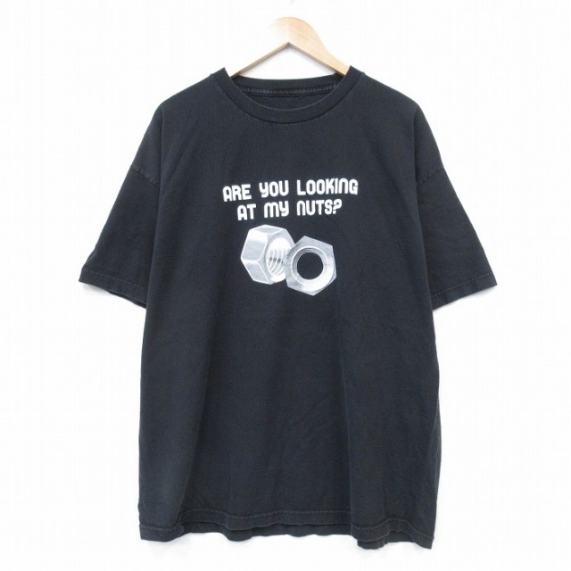 ナット 半袖Tシャツ ブラック XL | 古着
