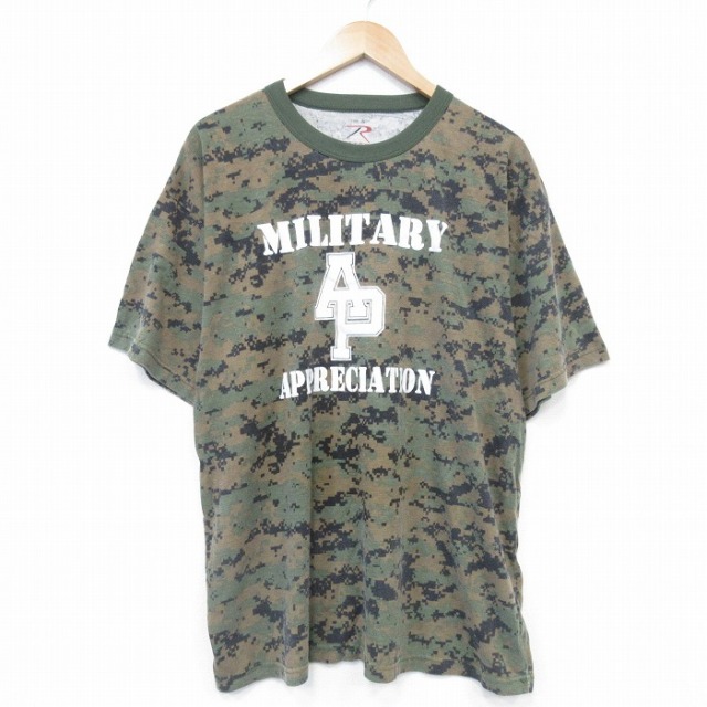 ロスコ 半袖Tシャツ ミリタリー グリーン XL | 古着