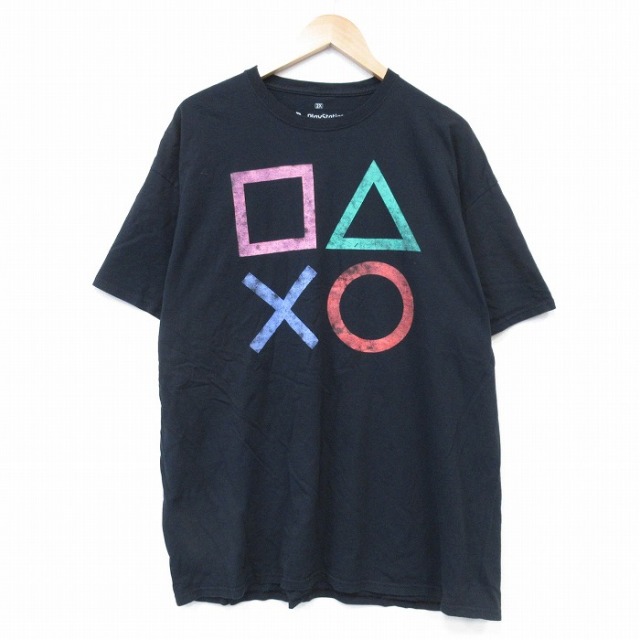 リップルジャンクション 半袖Tシャツ プレイステーション ブラック XL | 古着