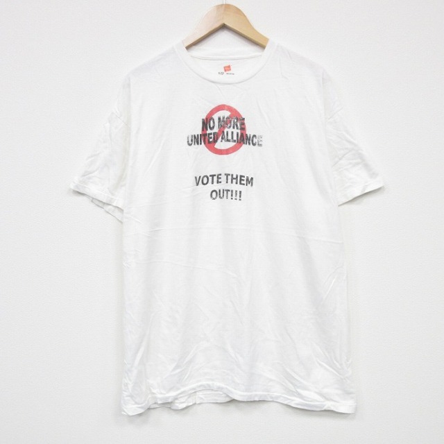 ヘインズ 半袖Tシャツ OUT ホワイト XL | 古着