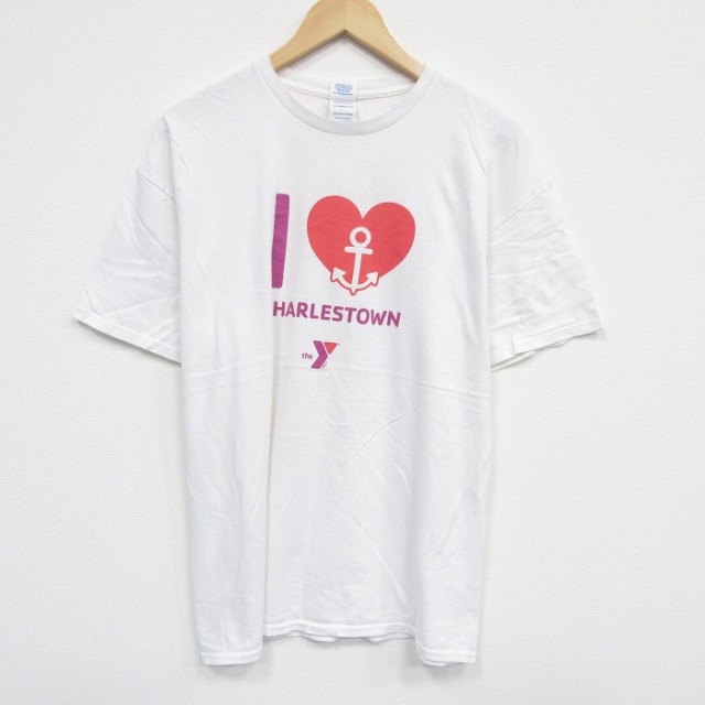 半袖Tシャツ ハート ホワイト XL | 古着