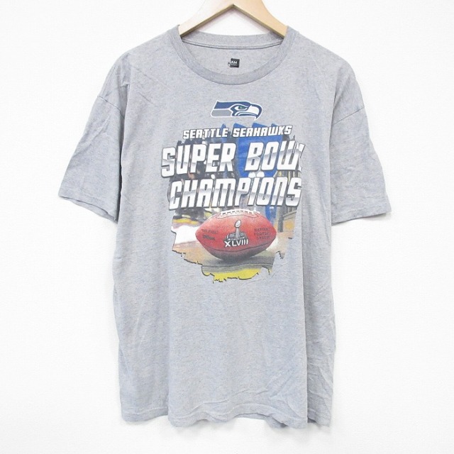NFL シアトルシーホークス 半袖Tシャツ アメフト グレー XL | 古着
