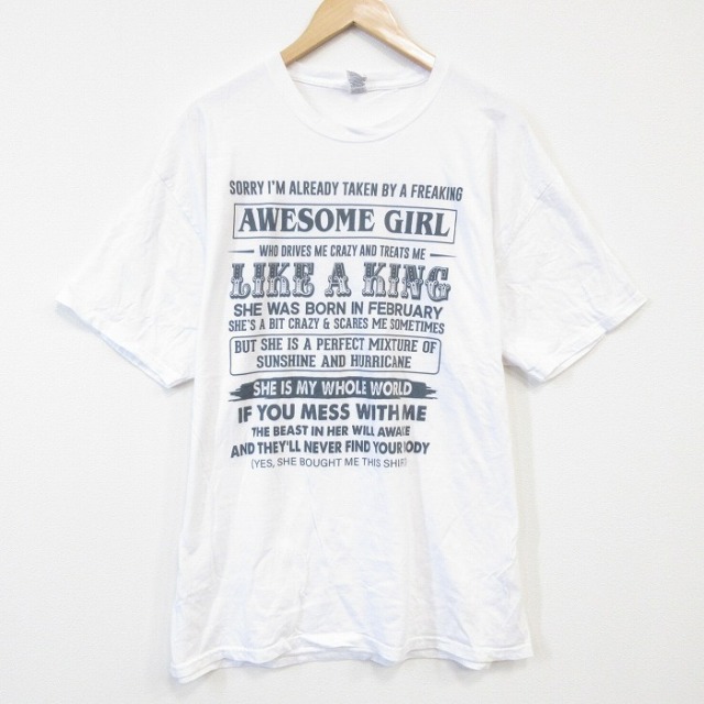 フルーツオブザルーム 半袖Tシャツ メッセージ ホワイト XL | 古着