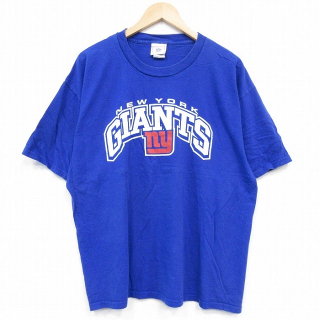 NFL ニューヨークジャイアンツ 半袖Tシャツ アメフト ブルー XL | 古着