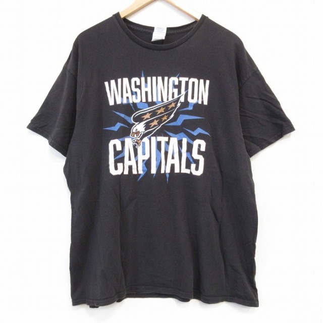 【50%OFF】NHL ワシントンキャピタルズ 半袖Tシャツ アイスホッケー ブラック XL | 古着