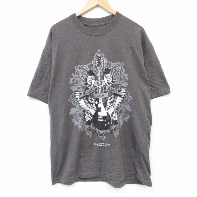 フロリダ 半袖Tシャツ 霜降り ブラウン XL | 古着